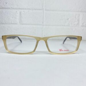 RED RAVEN Eyeglasses Frames Rocky Peak 54-15-145‎ Yellow Full Rim Honey H1428